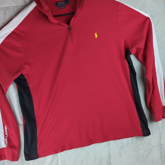 Polo Ralph Lauren Pima Soft Quarter Zip Touch Long Sleeve Size Men’s XL Logo Arm - Picture 3 of 12